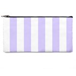 Vertical Stripes - White and Pale Lavender Violet Pencil Case