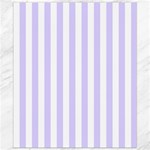 Vertical Stripes - White and Pale Lavender Violet Canvas 8  x 10 