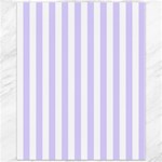 Vertical Stripes - White and Pale Lavender Violet Canvas 11  x 14 