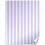 Vertical Stripes - White and Pale Lavender Violet Canvas 12  x 16 