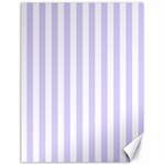 Vertical Stripes - White and Pale Lavender Violet Canvas 18  x 24 