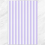 Vertical Stripes - White and Pale Lavender Violet Canvas 20  x 30 