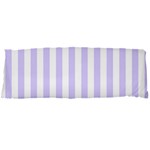 Vertical Stripes - White and Pale Lavender Violet Body Pillow Case Dakimakura (Two Sides)