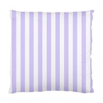 Vertical Stripes - White and Pale Lavender Violet Standard Cushion Case (Two Sides)