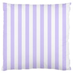 Vertical Stripes - White and Pale Lavender Violet Large Cushion Case (One Side)
