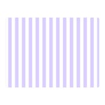 Vertical Stripes - White and Pale Lavender Violet Double Sided Flano Blanket (Mini)