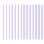 Vertical Stripes - White and Pale Lavender Violet Double Sided Flano Blanket (Small)