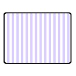 Vertical Stripes - White and Pale Lavender Violet Double Sided Fleece Blanket (Small) (Two Sides)