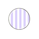 Vertical Stripes - White and Pale Lavender Violet Hat Clip Ball Marker