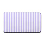 Vertical Stripes - White and Pale Lavender Violet Medium Bar Mat
