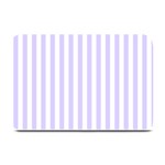 Vertical Stripes - White and Pale Lavender Violet Plate Mat