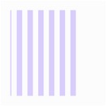 Vertical Stripes - White and Pale Lavender Violet Small Garden Flag (Two Sides)