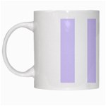 Vertical Stripes - White and Pale Lavender Violet White Mug