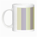 Vertical Stripes - White and Pale Lavender Violet Night Luminous Mug
