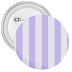 Vertical Stripes - White and Pale Lavender Violet 3  Button