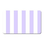 Vertical Stripes - White and Pale Lavender Violet Magnet (Rectangular)