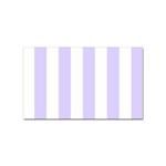 Vertical Stripes - White and Pale Lavender Violet Sticker Rectangular (10 pack)