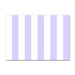 Vertical Stripes - White and Pale Lavender Violet Sticker A4 (100 pack)