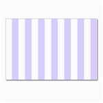 Vertical Stripes - White and Pale Lavender Violet Postcard 4  x 6 