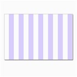 Vertical Stripes - White and Pale Lavender Violet Postcard 5  x 7 