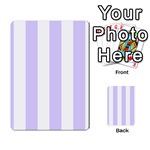 Vertical Stripes - White and Pale Lavender Violet Multi-purpose Cards (Rectangle)