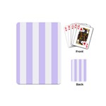 Vertical Stripes - White and Pale Lavender Violet Playing Cards (Mini)