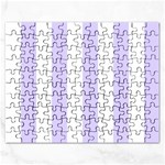 Vertical Stripes - White and Pale Lavender Violet Jigsaw Puzzle (Rectangular)
