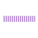 Vertical Stripes - White and Lavender Violet Flano Scarf (Mini)