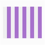 Vertical Stripes - White and Lavender Violet Small Glasses Cloth
