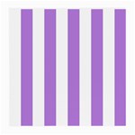 Vertical Stripes - White and Lavender Violet Medium Glasses Cloth