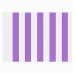 Vertical Stripes - White and Lavender Violet Large Glasses Cloth