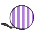 Vertical Stripes - White and Lavender Violet Classic 20-CD Wallet