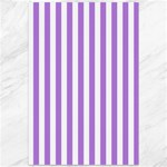 Vertical Stripes - White and Lavender Violet Canvas 12  x 18 