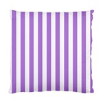 Vertical Stripes - White and Lavender Violet Standard Cushion Case (Two Sides)