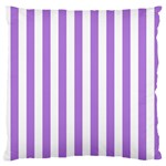 Vertical Stripes - White and Lavender Violet Standard Flano Cushion Case (One Side)