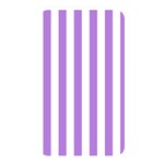 Vertical Stripes - White and Lavender Violet Memory Card Reader (Rectangular)