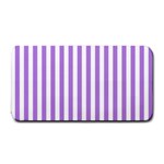 Vertical Stripes - White and Lavender Violet Medium Bar Mat