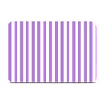 Vertical Stripes - White and Lavender Violet Plate Mat