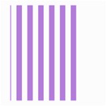 Vertical Stripes - White and Lavender Violet Large Garden Flag (Two Sides)