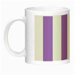 Vertical Stripes - White and Lavender Violet Night Luminous Mug