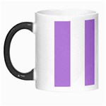 Vertical Stripes - White and Lavender Violet Morph Mug