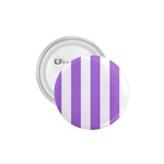 Vertical Stripes - White and Lavender Violet 1.75  Button