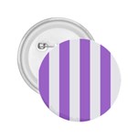 Vertical Stripes - White and Lavender Violet 2.25  Button