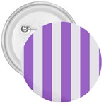 Vertical Stripes - White and Lavender Violet 3  Button