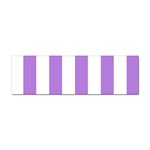 Vertical Stripes - White and Lavender Violet Sticker Bumper (10 pack)