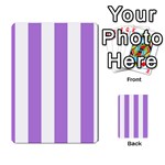 Vertical Stripes - White and Lavender Violet Multi-purpose Cards (Rectangle)