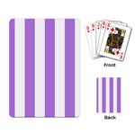 Vertical Stripes - White and Lavender Violet Playing Cards Single Design