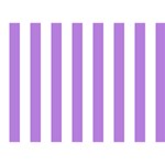 Vertical Stripes - White and Lavender Violet Birthday Cake 3D Greeting Card (7x5)
