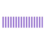 Vertical Stripes - White and Dark Pastel Purple Satin Scarf (Oblong)