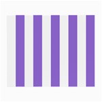 Vertical Stripes - White and Dark Pastel Purple Small Glasses Cloth (2 Sides)